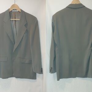 Hugo Boss Vintage Blazer Sport Jacket‎ Coat Gray Wool Blend Two Button est 40R